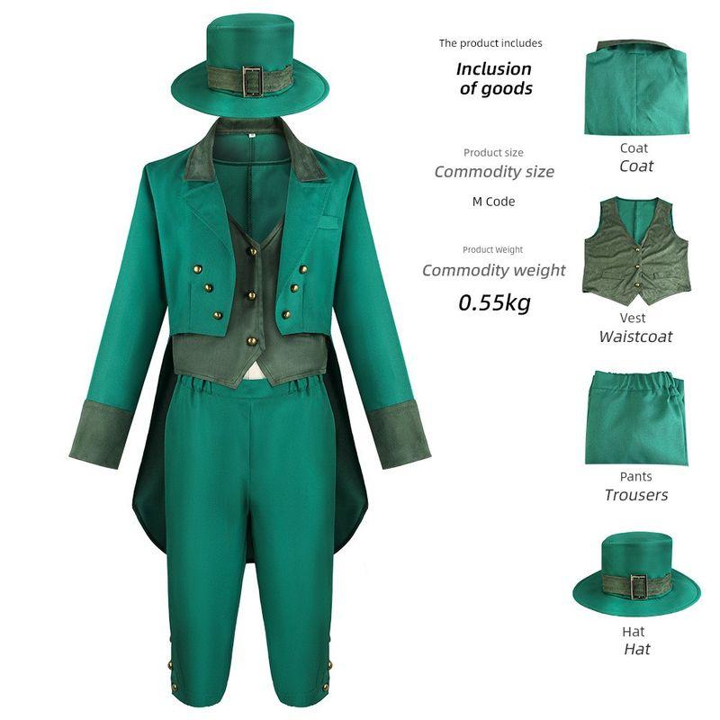 

Cross-Border Foreign Trade Cosplay Costumes St. Patrick s Day Irish Leprechaun Irish Swallowtail Uniform Cosplay Stage Performance Irish Swallowtail Uniform XL