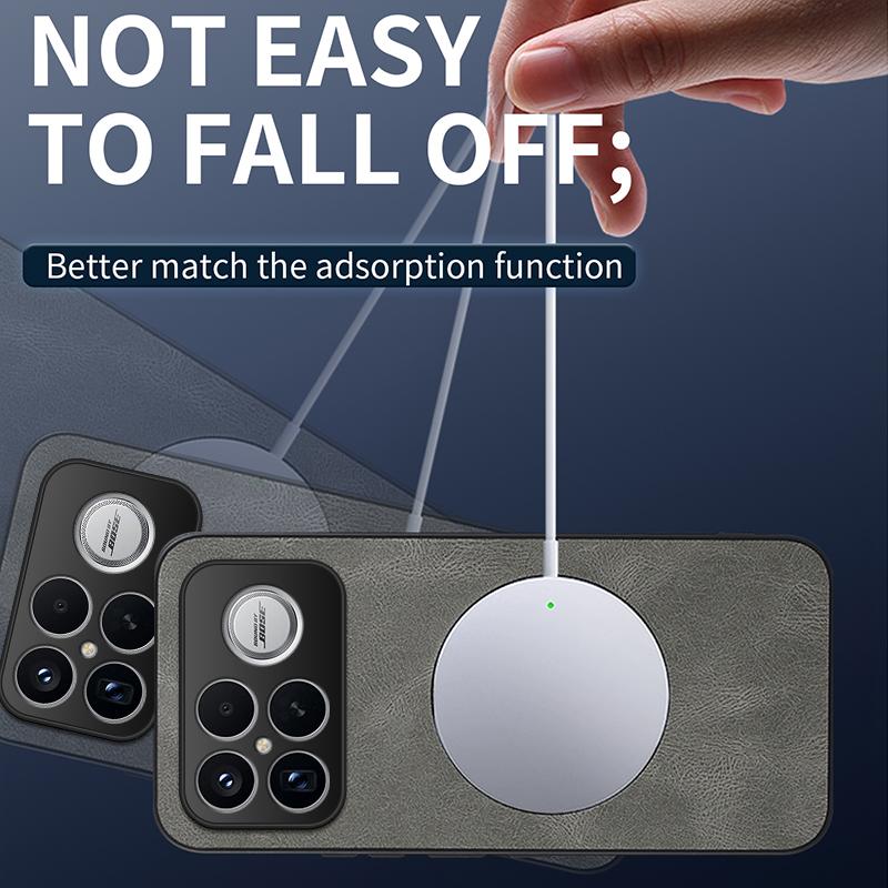 For Xiaomi Redmi K90 Pro Max 5G/Poco F8 Ultra Magnetic Case WANLONFENG SD1 Series Nappa Texture PC TPU Phone Cover