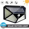 100 Led Solar Lights Outdoor Smart Motion Sensor Weatherproof Solar Powered IP65 Waterproof with Wide Angle Wall Light Garden