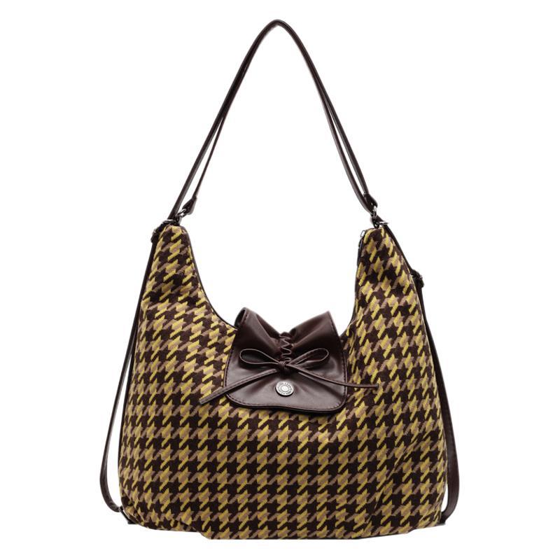 Autumn and winter large-capacity woolen women's backpack 2025 new commuter back bag messenger bag shoulder tote bag