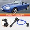 4pcs Spark Plug Wire Ignition Coil Cable No.BPE818140A for Mazda Miata 1990-1997