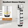 Bymaocar Sunglasses Display Rack 360° Rotating  44 Pieces + Mirror Spinning Stand Glass Holder Home Decor with Hooks and Holes