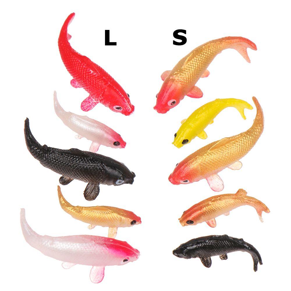 Doll Accessories Round Square Tank Pretend Play Mini Koi Fishing Rod Fishing Net Miniature Goldfish