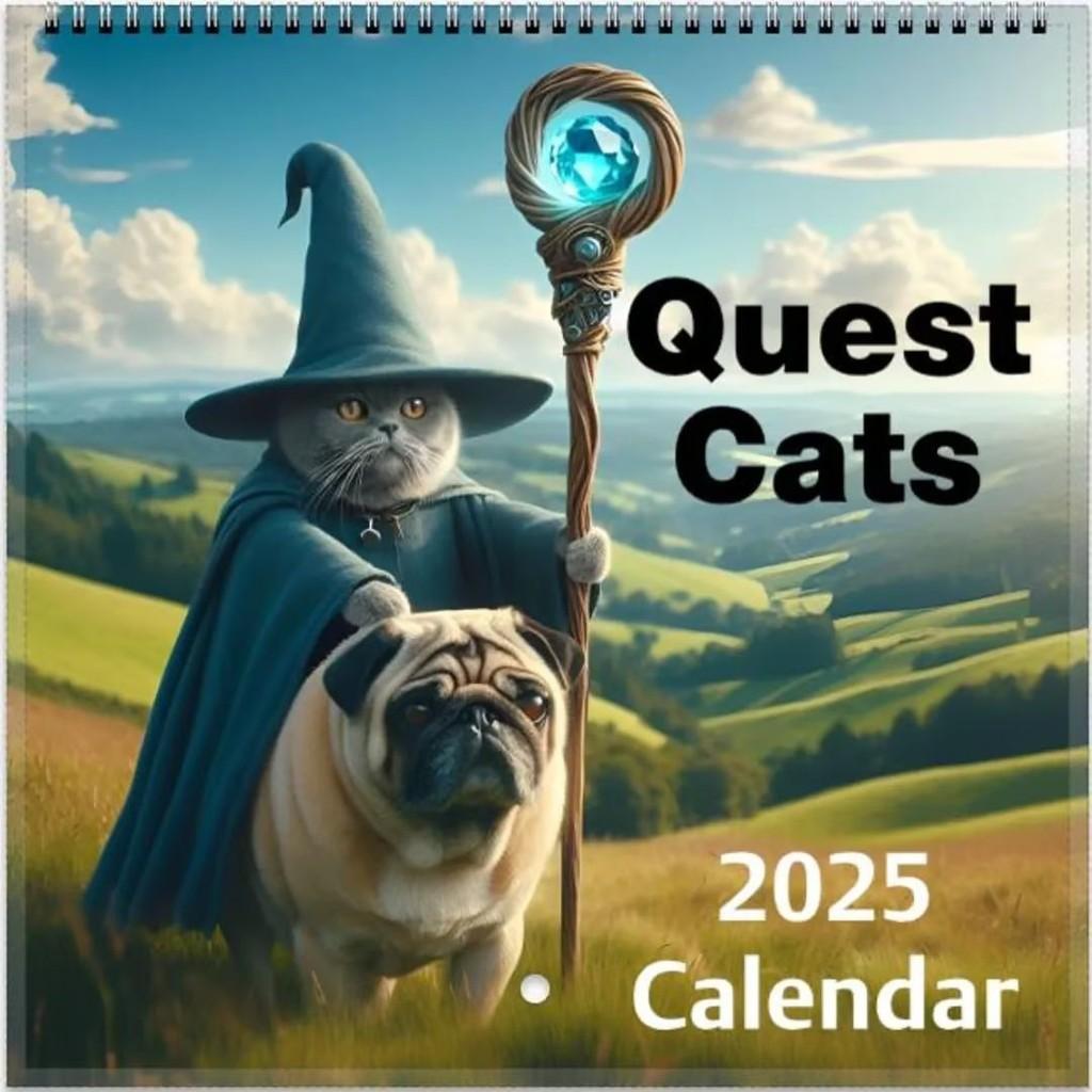 

Quest Weird Medieval Cat Calendar 2025 Stylish Simple Home Decoration Bedroom