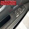 LHD RHD Car Carbon Fiber Window Lift Switch Panel Outer Cover Replacement For BMW 3 Series E90 E91 316 318 320 325 328i