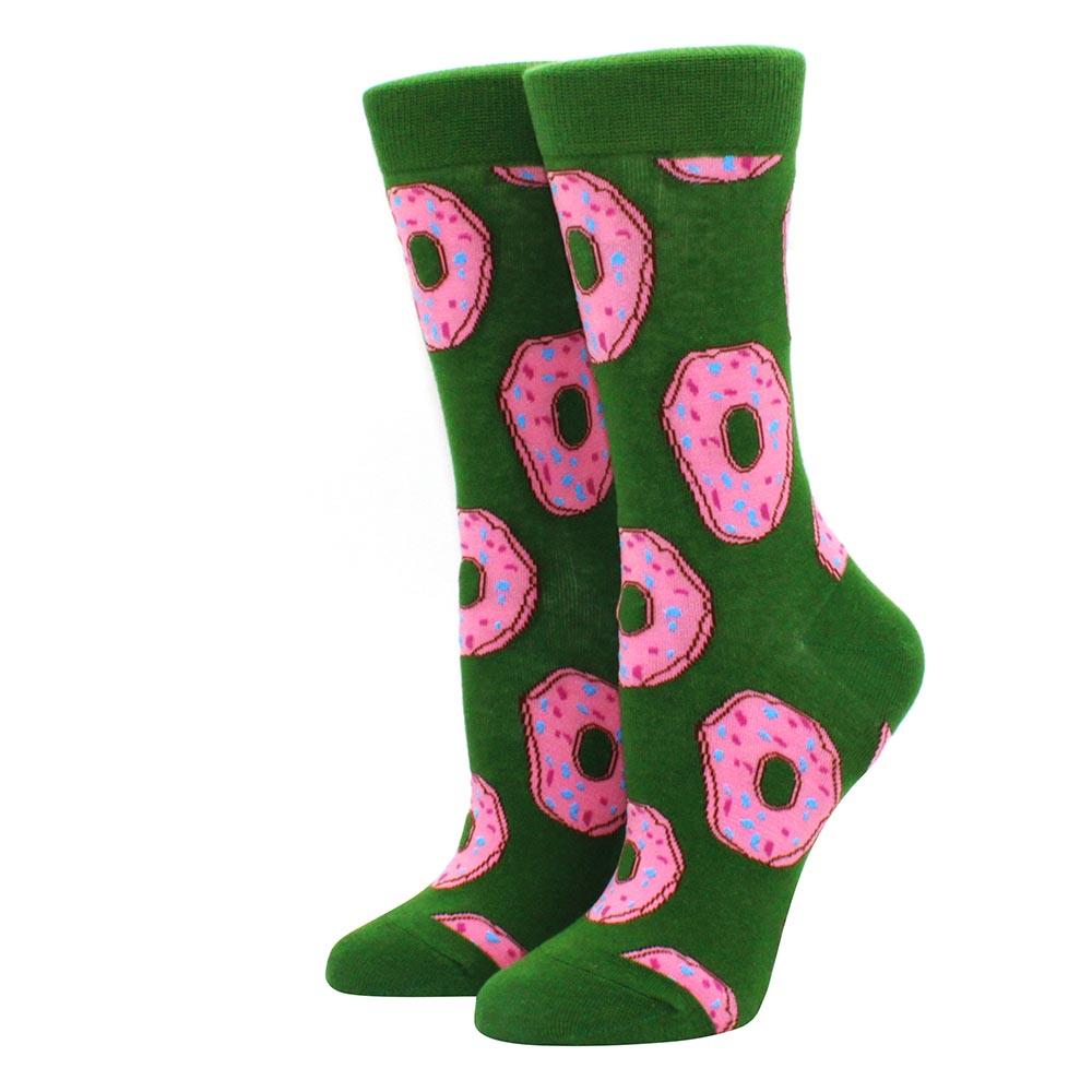 1 Pair S Funny Socks Women Casual Cartoon Fruit Banana Avocado Lemon Egg Cookie Donuts Happy Harajuku Skateboard Socks