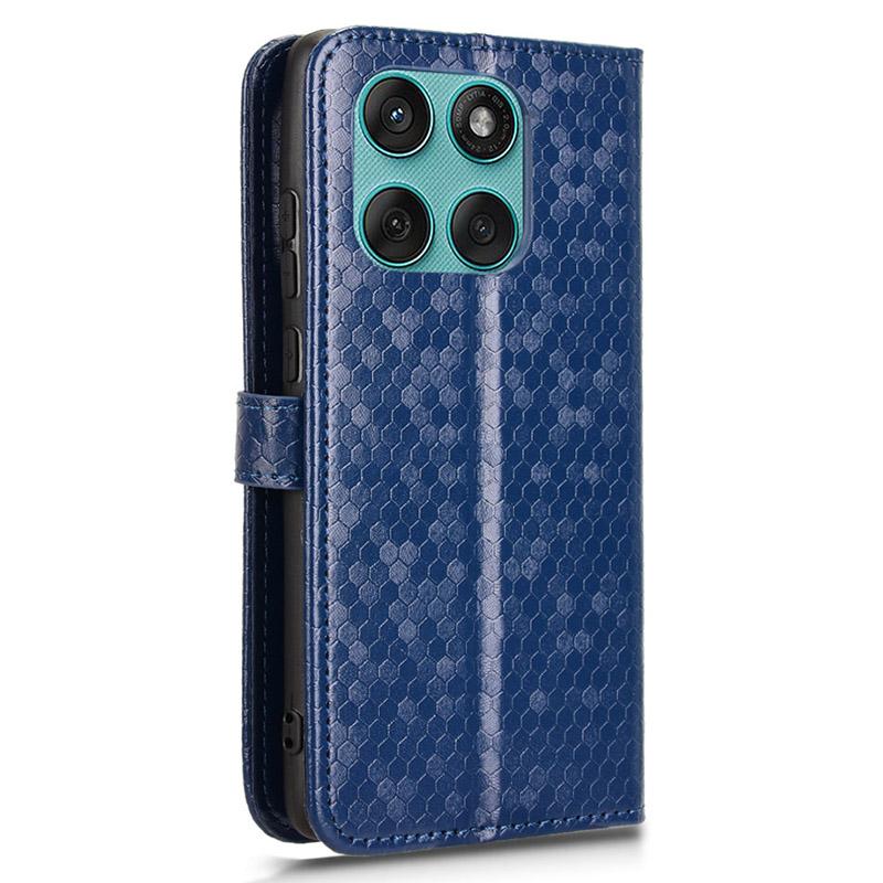 For Motorola Edge (2025) 5G Wallet Case Dot Pattern Imprint PU Leather Phone Cover