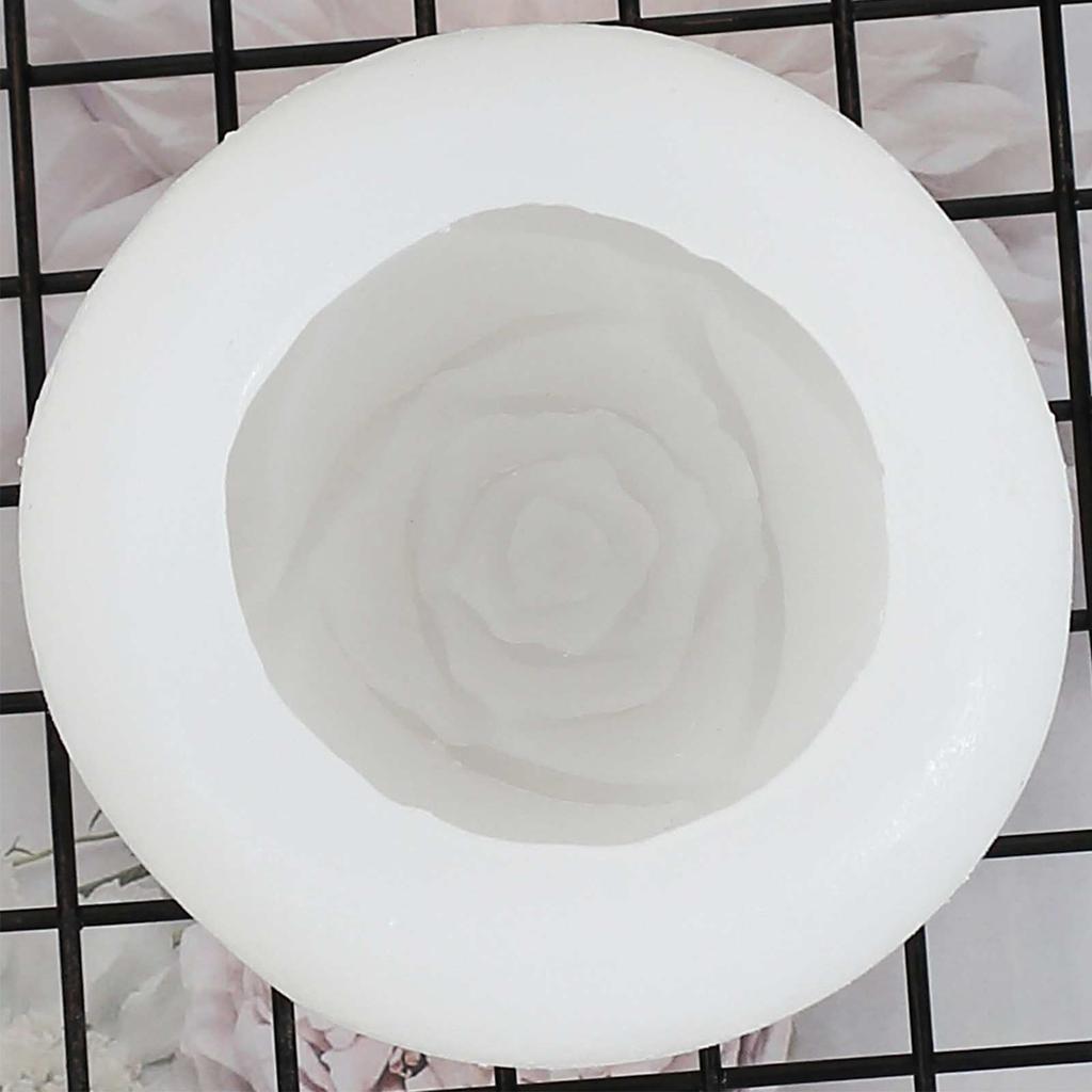 4PCS Ice Making Molds Rose Shape Silicone Mold for Freezing Chocolates Candles White