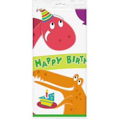 Plast Dinosaur Happy Birthday Party Bordtrekk
