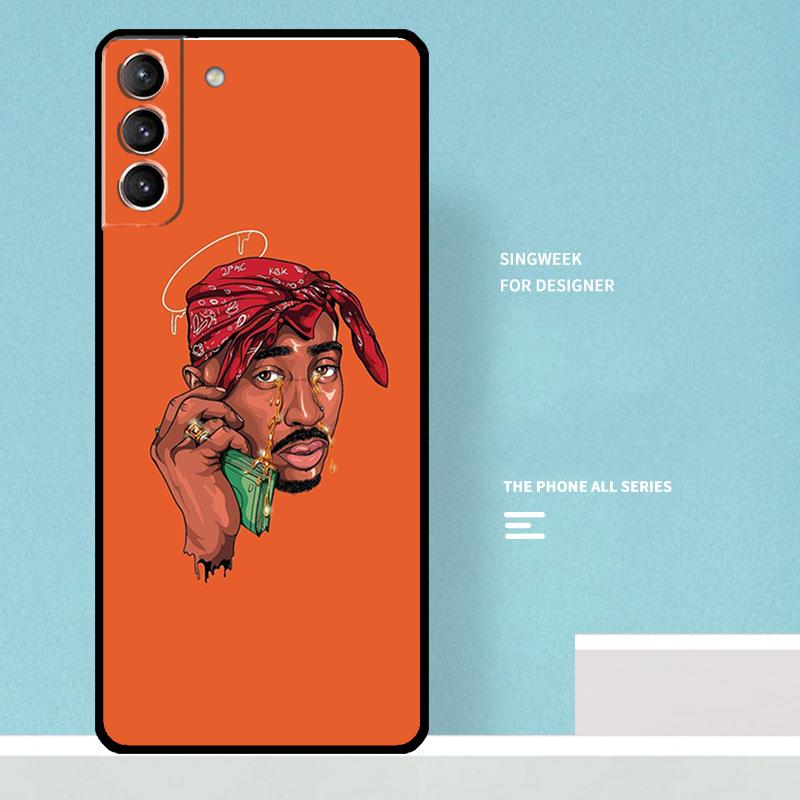 Rapper 2pac Singer Tupac Case For Samsung Galaxy S25 Ultra S20 S21 S22 S23 S24 Ultra S9 S10 Plus S25 FE Phone Cover
