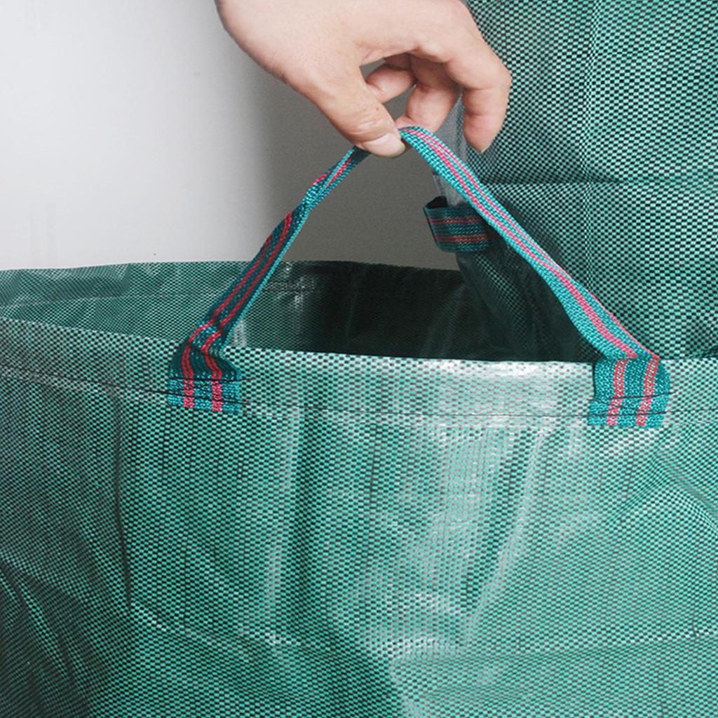 300L tuinzak, herbruikbare, robuuste tuinbladafvalzak, tuinafvalzakken met 2 versterkte zakken