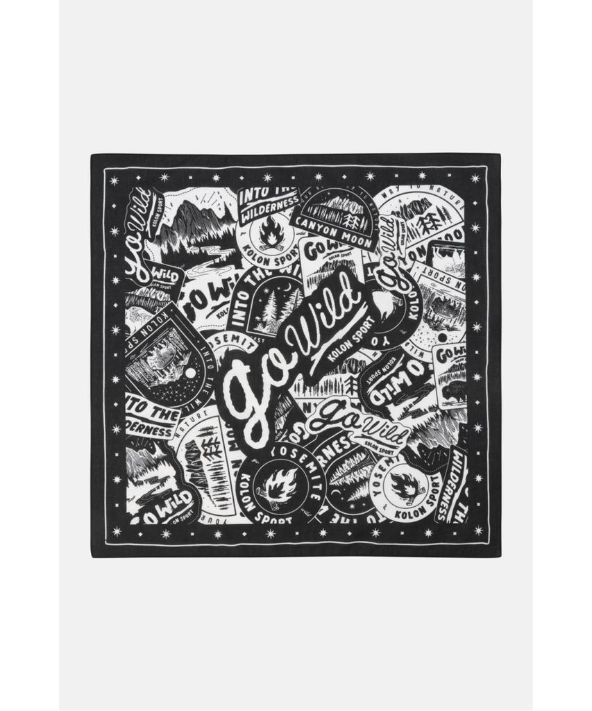 KOLON SPORT Hiking Graphic Bandana Qeaax26111Blk