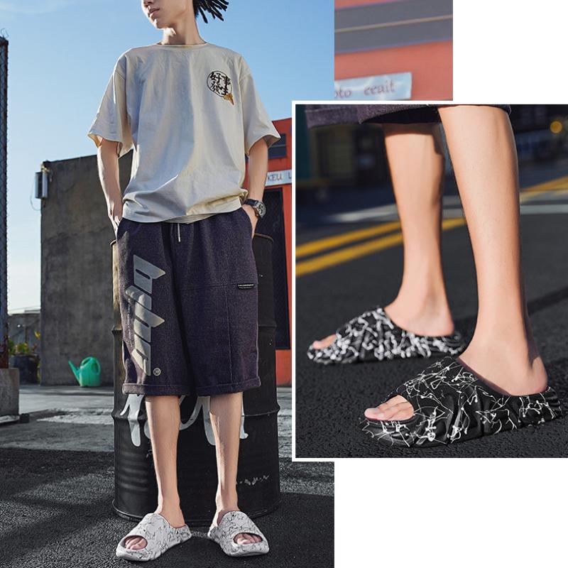 Spring Slippers Man Jelly Slippers Platform Outdoor Breathable Beach Anti-slip Slippers Summer Main Push Slippers