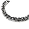 15mm Skull Punk Curb Cuban Chain Bracelet - Stainless Steel 316L - KB123642-BDJX