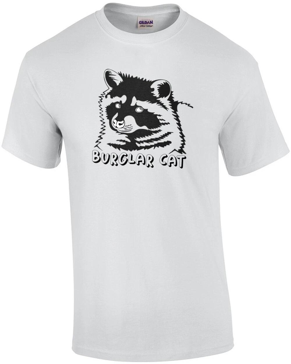 Burglar Cat Funny Raccoon Shirt L