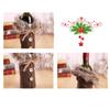 Christmas Wine Bottle Cover Cute Faux Fur Wine Bottle Clothes for Christmas Party Holiday Festivals