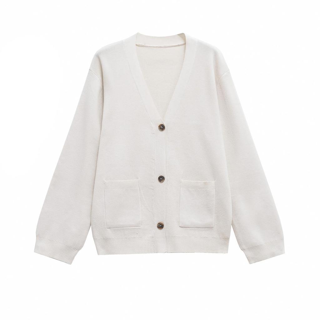 2024 Winter Women's European & American Style Fashionable Versatile Knitted Cardigan