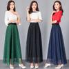 Velká velikost Univerzální A-liniová Dlouhá sukně Dámská Jarní a Podzimní Krajková Elastická S Vysokým Pasem Středně dlouhá Sukně