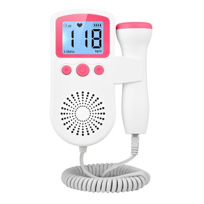 3.0MHz Portable Fetal Doppler for Home Noise Reduction Baby Heart Monitor for Pregnancy Handheld