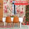 Set Of 2 Flat Printing Magnolia Window Popular Curtains Polyester Outdoor Decorations Living Room Contemporary Made Great Treatment