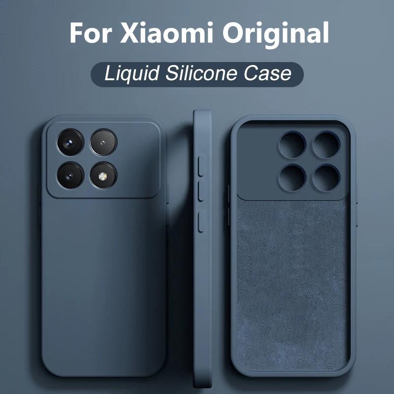 

Square Liquid Silicone Case Cover for Xiaomi POCO X5 Pro POCOX6 X6Pro 5G Global Version Soft Mobile Phone Fundas Bags