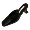 Temperament High-heeled Bag Head Half Slippers Outer Wear Women's Shoes Thick Heel Not Tired Feet Shallow Mouth Single Shoes