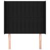 Vidaxl Wingback Headboard, Black, 93X16X118/128 Cm, Fabric