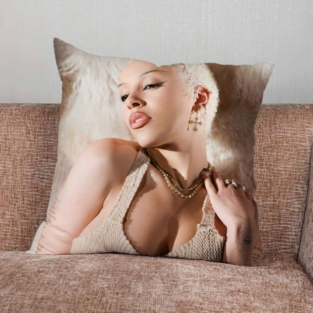 DDoja Singer CCat Print Pattern Sofa Cushion Cover Pillowcase Home Party Car Bedding