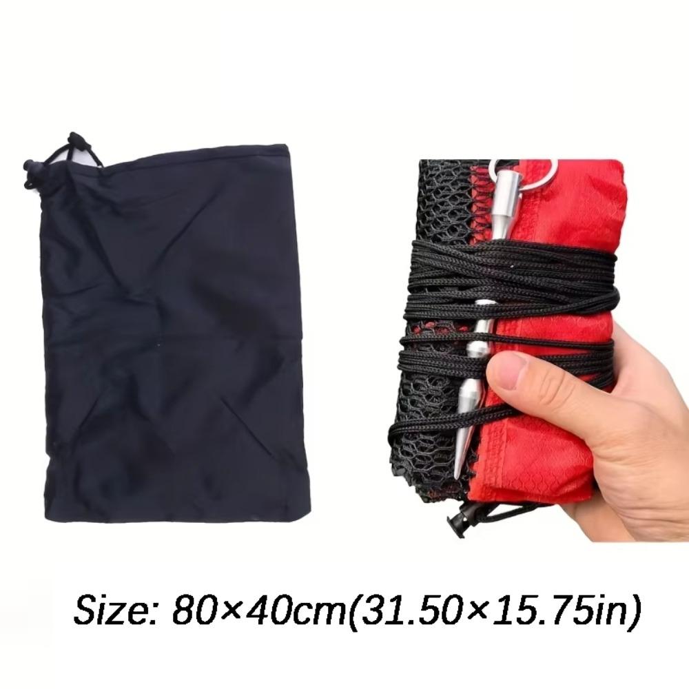 Foldable Fishing Net Bag Small Grid Fishing Gear New Mesh Drawstring Bag  Fishing Supply