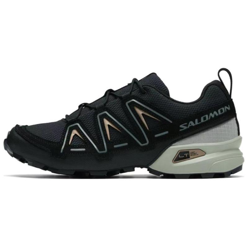 SALOMON Speedcross 3 Cushioning Coverage Support Abrasion Resistant Low Top Running Shoes Unisex Black Gray Sneakers 476038