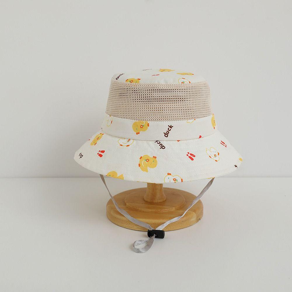New Summer Baby Bucket Cap Mesh Breathable Boys Girls Sunhat Cartoon Animal Cute Fisherman Caps Kids