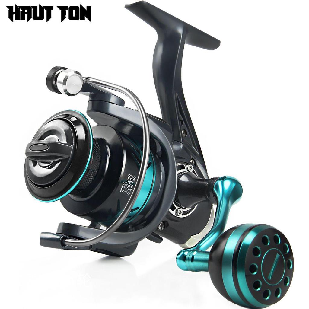 "Haoton Black Full Metal Spinning Fishing Reel for Sea Rod, Luya, Micro Fish - Big Reel DK"