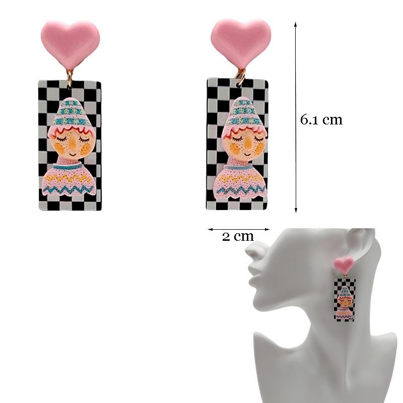 Top Sale Fashion Colourful Dangle Earrings for Women Accessories Stud Earring Pendientes New In Resin Earings