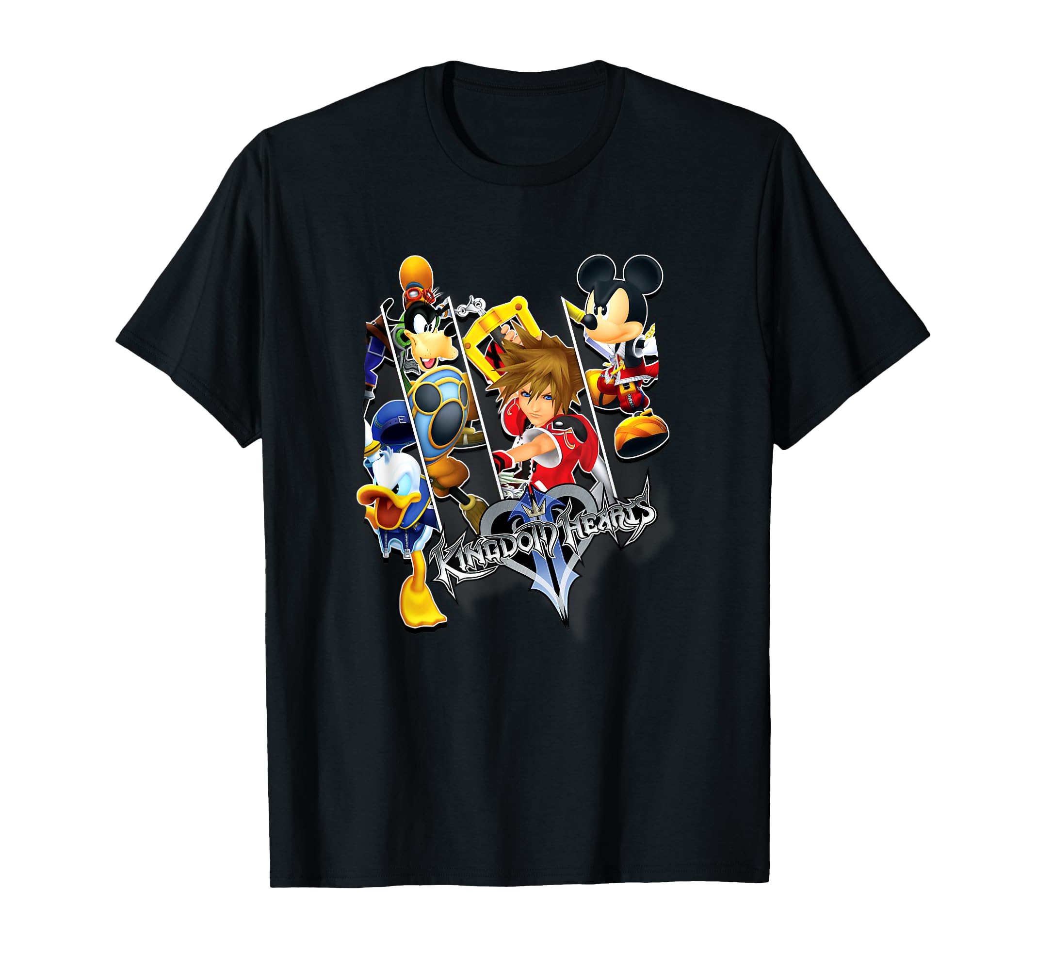 

Disney Kingdom Hearts II Main Character Action Panel Logo T-Shirt