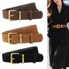 Versatile Women Waist Belt Luxury Design 3.3cm Waistband Retro Suede Leather Belt  Jeans Decoration