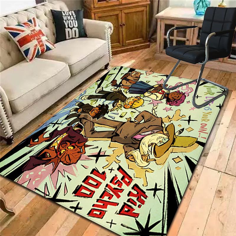 Teen Psychedelic Adventure Cartoon Rug Floor Mat for Living Room or Bedroom Soft and Comfortable Carpet a Gift for Birthday and Holiday.ZFF0913337