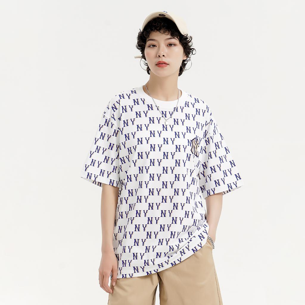 New MLB Set In Sleeve T Shirt Unisex White 3ATSM1133-50WHS