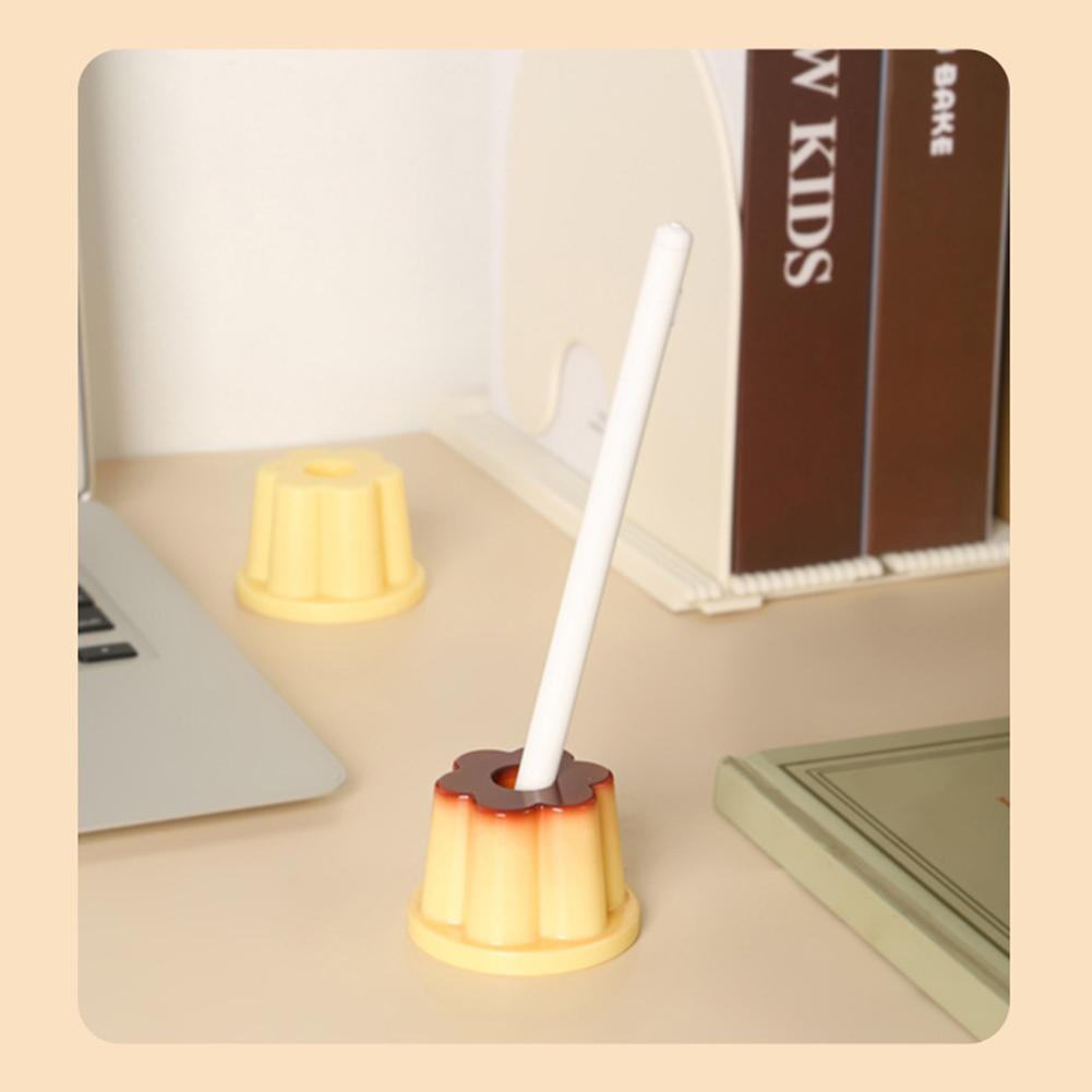 Creative Pudding Pen Holder Cute Desktop for Girls Caramel Pudding Jelly Small Ornament Gift for Student Kids