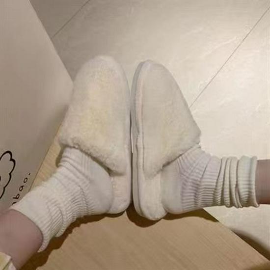 Cozy Bow Plush Slippers: Warm Non-Slip Indoor Cotton for Autumn & Winter