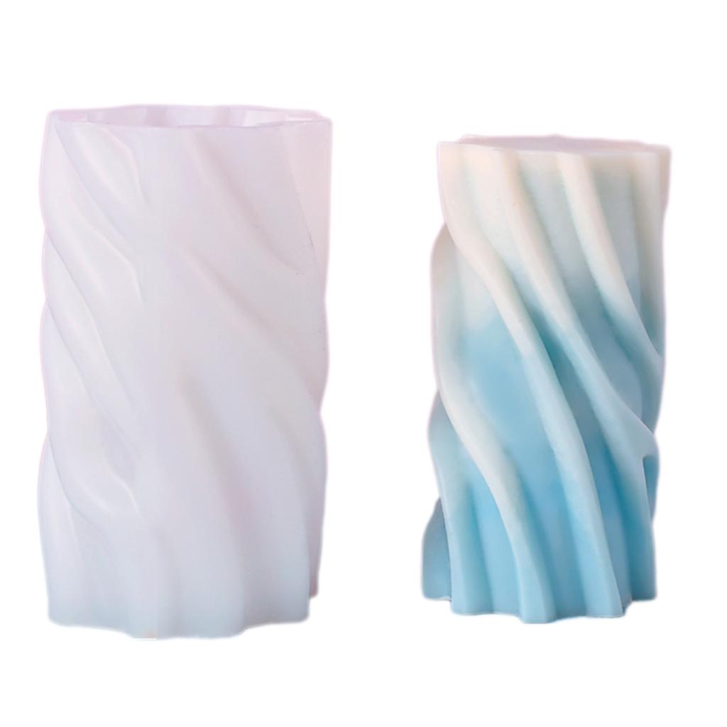 3D Cylinder Candle Mold for Making Candle Soap Plaster Ornament Silicone Resin Casting Molds DIY Craft Non-stick Mould