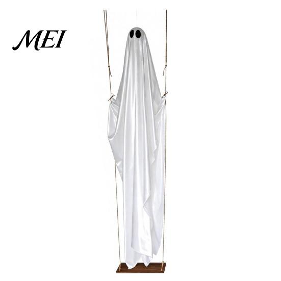 Porch Spooky Atmosphere Hanging Swinging Ghost Halloween Decoration, LED Light Up Large Outdoor Decorations with Remote Control for Outside
