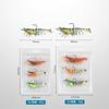 TPR 3-Piece Artificial Soft Bait Shrimp-Shape Multi-section Lure  Hooks for Bass Fishing for Ocean Boat River Printed