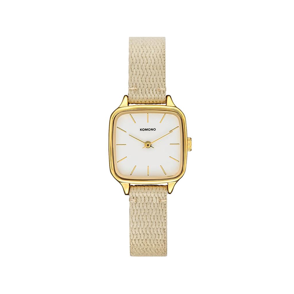 Authorized Dealer [KOMONO] Women's Kate Heritage Watch KOM-W4283 in Tan