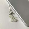 Stylish Fruit inspired Phone Pendant Keychain Beaded Bowknot Keyring Decorative Straps for Wallet Bag Keychain Case