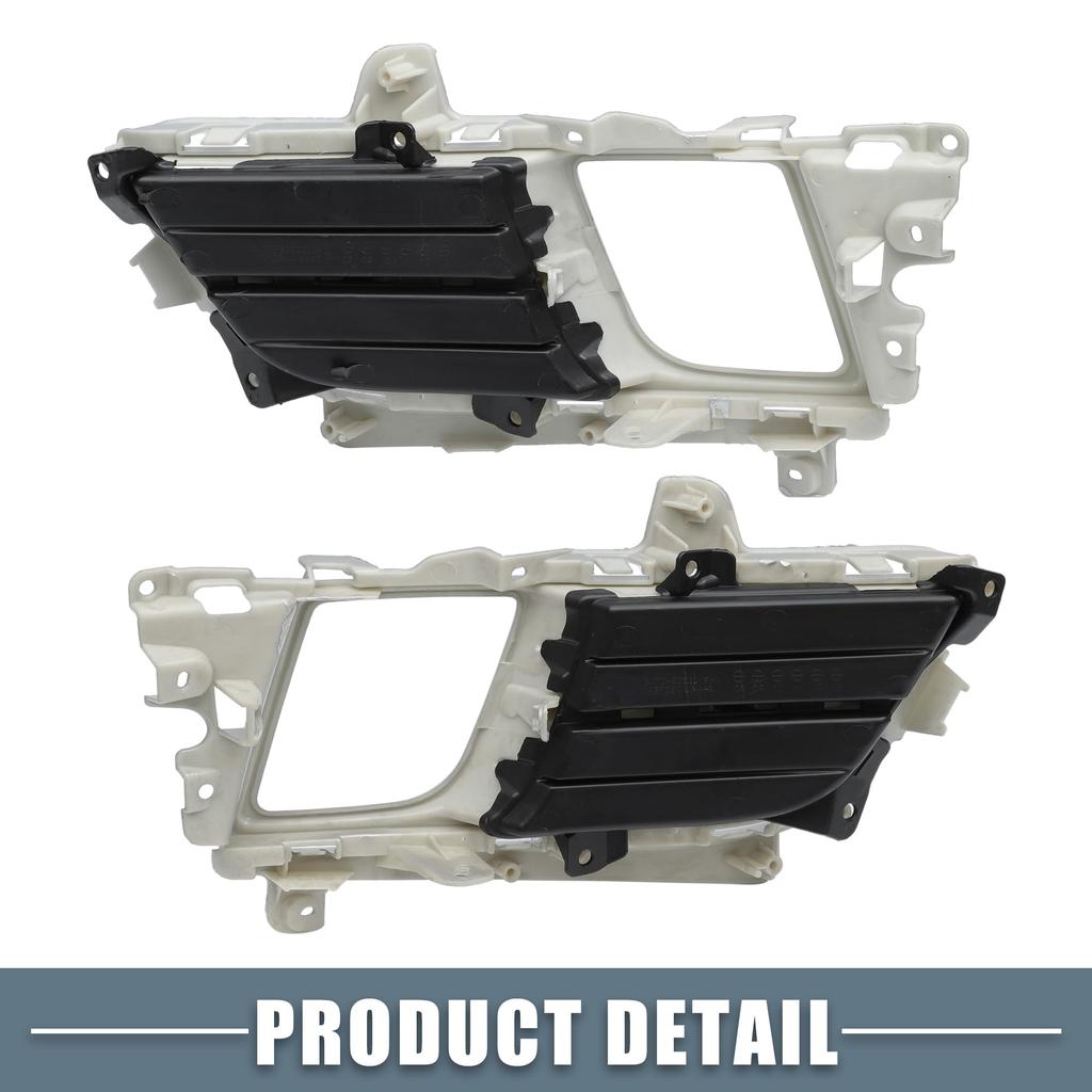 ABSOPRO Front Left and Right Side Fog Light Grille Cover Part Number Compatible with Mazda Silver 1 Pair Trim, GS3M50C10J, 6, 2009-2010, Tone,