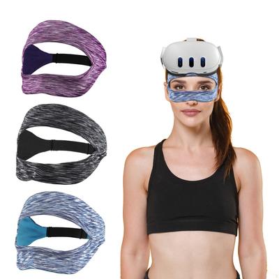 ZyberGears VR Mask 3 Piece Set VR Goggle Protective Eye Sweat Washable Face Soft Workout Quick Compatible with Meta Quest Oculus Quest (Purple, Blue,