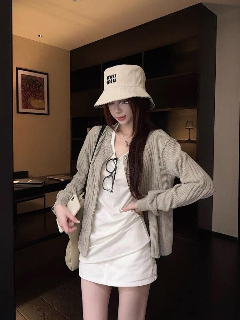 Wendbarer Rippstrick-Cardigan im koreanischen Stil - Damen Trendige Herbst Langarm Oberbekleidung