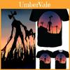 Camiseta de Terror Cabeça de Sereia Alienígena Para Crianças Apresentando Arte de Lenda Urbana Assustadora