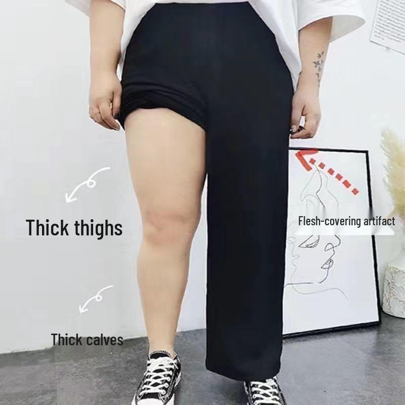 

Plus Size Tie-Dye High Waist Ice Silk Wide Leg Pants L (recommended 85-110 lbs)