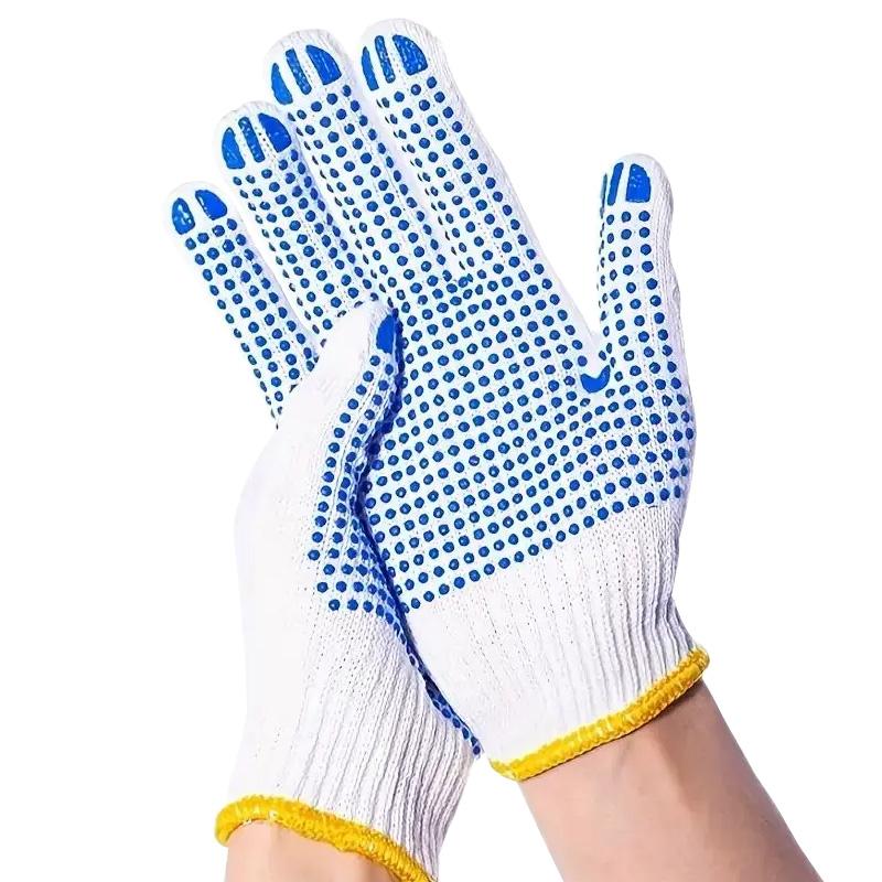 1/10 Pairs Blue Gloves for Working Household Cleaning Tools Car Repair Factory Labor Insurance Glove High Stretch Mittens